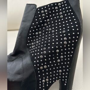 Sam Edelman studded black ankle boots.